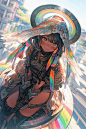 黒輪の天使 Black Halo Angel nijijourney + StableDiffuion i2i httpst