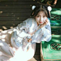 汉尚莲华/汉服/袄裙/印花/小梨花琵琶袖/超清新
