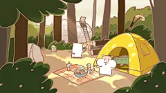 可爱插画ipad壁纸 电脑壁纸   cr.奶茶鼠的想法
