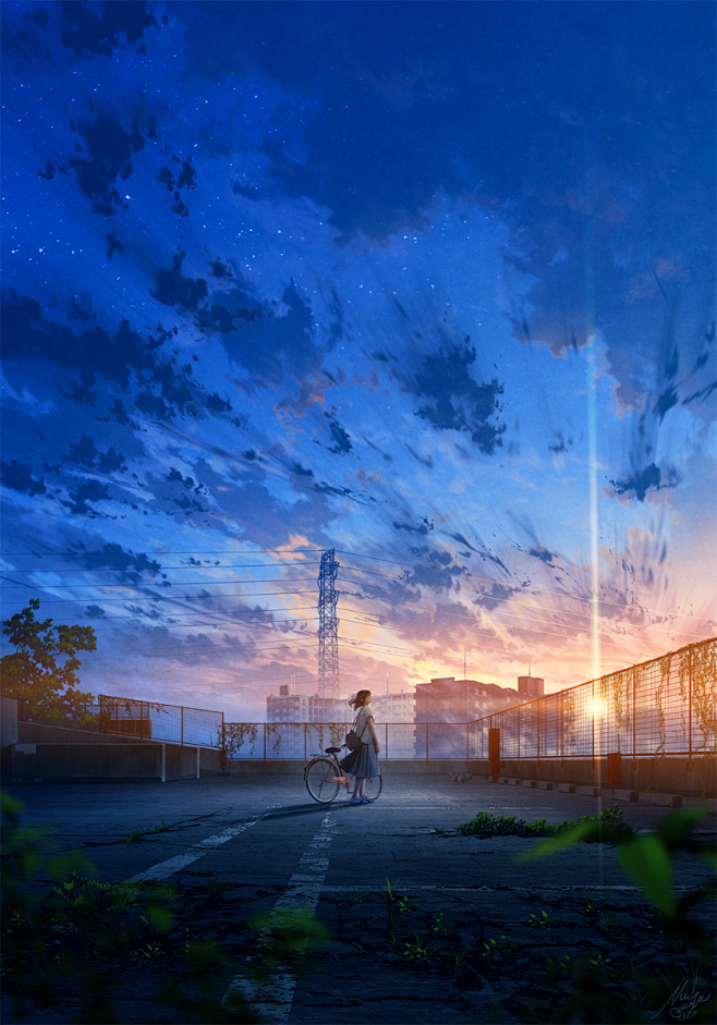 #背景 ひとりの空 - mocha@３日...