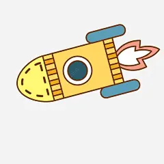 黄色手绘火箭矢量图 设计图片 免费下载 页面网页 平面电商 创意素材