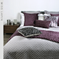 澜品家居简约现代/高端样板间床品套件/紫色灰色绒布缎面十四件套-淘宝网
