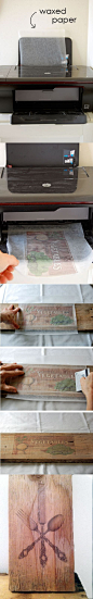 How to transfer any photograph or picture onto wood using only a printer and wax paper!
如何转移任何照片或图片上木头只使用一台打印机和蜡纸!
