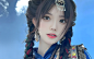 General 4320x2700 women looking at viewer eyes 3D CGI braids fantasy girl sky Asian
