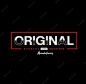 This may contain: the original logo is shown on a black background