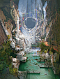 Belshazzar Falls, Finnian MacManus : A quick concept painting utilizing texture and color