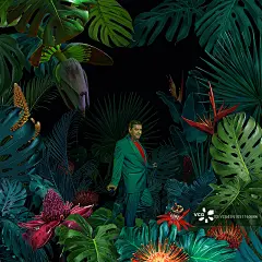 参考展现形式：周围浅色，中间深色，人物浅色（亮暗亮）