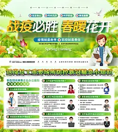 社区小区校园新形势下常态化疫情防控宣传栏展板海报PSD素材模板-淘宝网