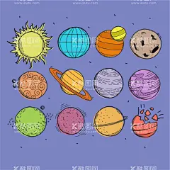 星球  - 源文件下载【酷图网】星球背景,星空背景,星球,行星,银河系,太空,卡通,宇宙星球,天体,恒星,矮行星,太阳系,