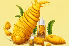 天麻手绘养生插画