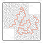 Abstract square maze. Game for kids. Puzzle for ch