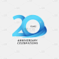 20周年庆典矢量模板设计插图