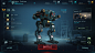 Robot Warfare UI Concept, Arseny Efimtsev : UI concept in a futuristic setting.