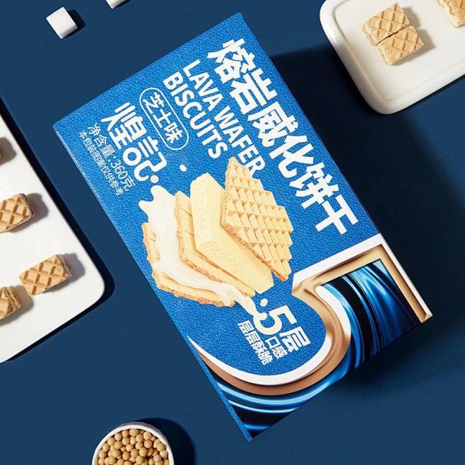 煌记熔岩威化饼干360g巧克力饼干芝士味夹心饼干网红休闲零食年货-花瓣网