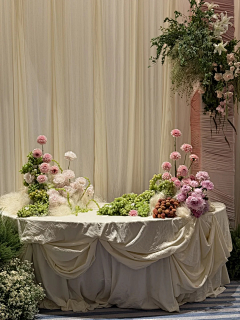 Esther元采集到桌花/餐盘