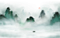 清明节插画清明风景山水背景水墨古风节气国风手绘清明插画