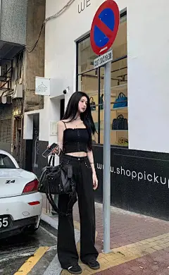 黑色阔腿牛仔裤女春秋季2024新款高腰宽松显瘦直筒垂感加长拖地裤-tmall.com天猫