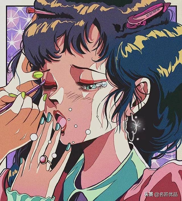 她的画“炸”出了大家的回忆风，复古的色彩...