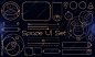Set of Tribal User Interface Elements. Space ethnic HUD. Good for game UI. Vector Illustration EPS10