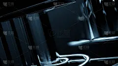 一个抽象的科幻背景的3d渲染插图。用于名片模板、名片、邀请函、广告、横幅、商业用途