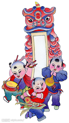 com舞狮212~赏~采集到g【画福】 年画美工便利店采集到喜庆140采集