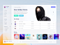 Light Music Artist Page desktop application alan walker cards your music your playlist top songs popular album popular genres now playing view player radio desktop app discover-music artist page design interface application ui album