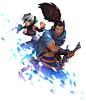 Minah and Yasuo Art from Legends of Runeterra