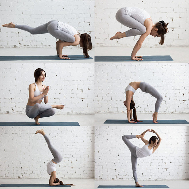20个jpg女士瑜伽高难度姿势动作高清图片设计素材2016080907淘宝网