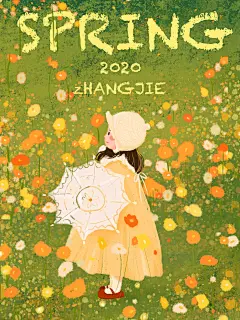 原创插画‖ SPRING ~

四月份画的儿童小插画~

#可可爱爱，没有脑袋