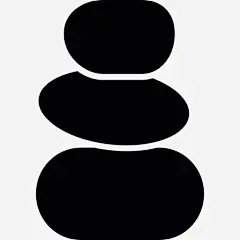 禅园的石头图标 https://88ICON.com 形状 日本东方 日本 花园 石头 禅