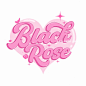 甜酷少女美式复古logo设计 ｜Black&Pink