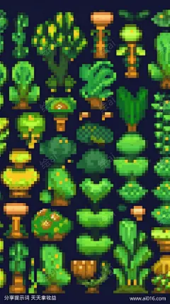 植物丛林_提示词查看_Midjourneyai绘图工具关键词描述词咒语_816X1456像素-装饰,灌木,树木,丛林,植物,游戏,矢量插画,可爱的,拼贴画,像素艺术-提示词编号:2023061914354680-绘ai-www.ai016.com