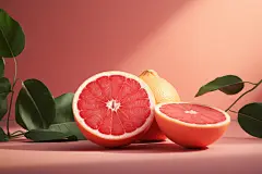 设图网新鲜水果切片西柚水果摄影图