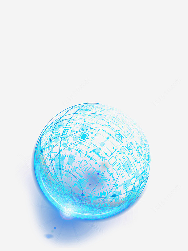 科技元素星球太空数据光效psd免抠素材_...