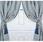 灰蓝提花混纺定制成品窗帘 简约现代欧式软装卧室平面窗遮光平帷-淘宝网