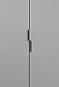 simplicity in the handles on full height closet doors, latch & door same colour, design by Piet Boon®: 