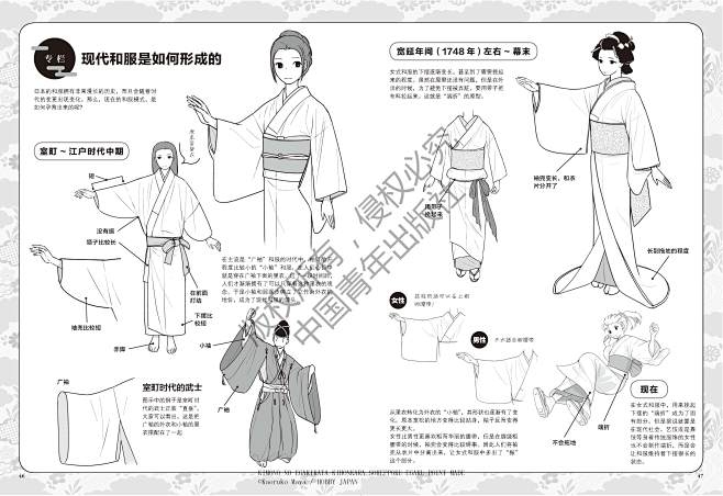 曼妙和风，唯美服饰！零基础绘制和风人物、...