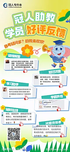 教育宣传班主任助教机构好评海报-源文件-志设网-zs9.com