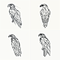 more concise，Geometric minimal eagle, logo, line, simple
