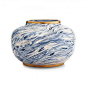 AERIN, Marbleised Oval Vase - LuxDeco.com@北坤人素材