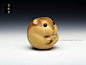 倉鼠 : 紫苑,Shion,現代根付,Contenporary Netsuke