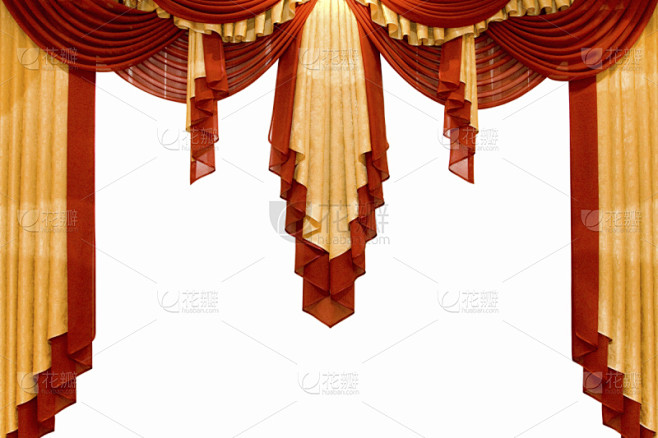 红色,黄金,幕布,帷幔,正面视角,式样,边框,水平画幅,纺织品,无人