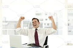 打破纪录,好消息,半身像,四肢,男商人,经理,男性,仅男人,仅成年人,衬衫领带