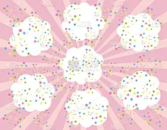 粉红色的彩纸和云彩飘动粉红色浓缩线背景，壁纸/插图材料(矢量插图)