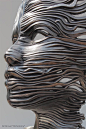 Perceiving the Flow: Human Figures Composed of Unraveling Stainless Steel Ribbons by Gil Bruvel  http://www.thisiscolossal.com/2013/05/perceiving-the-flow-human-figures-composed-of-unraveling-stainless-steel-ribbons-by-gil-bruvel
