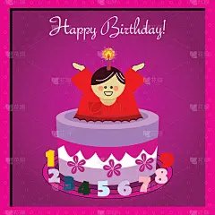 矢量搞笑生日贺卡