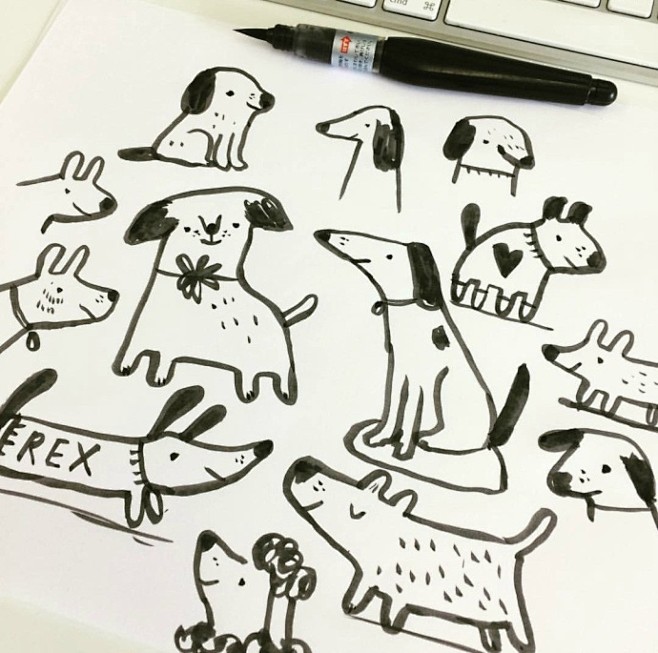 一本子的可爱的简笔插画~
Ins：lin...