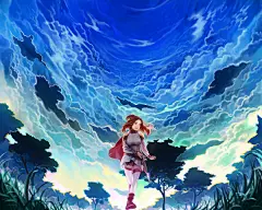 Wiktoria温暖有爱的漫画人物插画