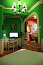 绿色欧式童话旅馆卧室