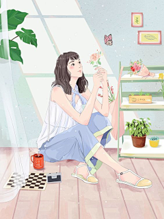 丷甲方爸爸采集到插画室内场景